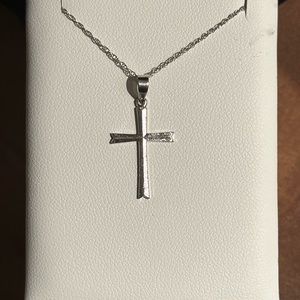 14 karat gold cross with chain chain is 10 karat chain